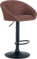 Barhocker Davie Stoff schwarz braun Barhocker Davie Stoff schwarz braun