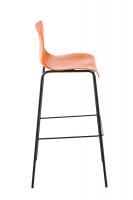 2er Set Barhocker Hoover Kunststoff 4-Fuß Gestell schwarz orange 2er Set Barhocker Hoover Kunststoff 4-Fuß Gestell schwarz orange