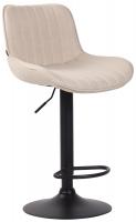 Barhocker Lentini Stoff schwarz creme Barhocker Lentini Stoff schwarz creme