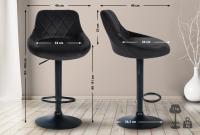 2er Set Barhocker Lazio Samt schwarz schwarz 2er Set Barhocker Lazio Samt schwarz schwarz