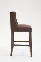 Barhocker Cassandra Stoff Antik-dunkel braun 