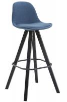 Barhocker Franklin Stoff Square Schwarz (eiche) blau Barhocker Franklin Stoff Square Schwarz (eiche) blau