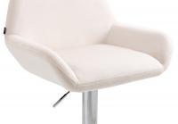 Barhocker Braga Samt chrom creme Barhocker Braga Samt chrom creme