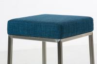 2er Set Barhocker Montreal 80 Stoff edelstahl blau 