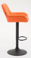 2er Set Barhocker Braga Kunstleder schwarz orange 2er Set Barhocker Braga Kunstleder schwarz orange