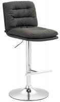 Barhocker Damar Stoff chrom dunkelgrau 