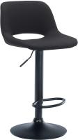 Barhocker Camden Stoff schwarz schwarz 