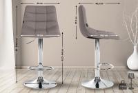 Barhocker Jerry Stoff chrom grau Barhocker Jerry Stoff chrom grau