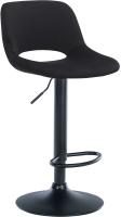 Barhocker Camden Samt schwarz schwarz 