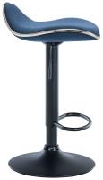 Barhocker Shanghai Stoff schwarz blau 