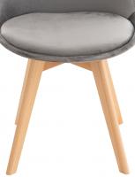 4er Set Stuhl Linares Samt grau 4er Set Stuhl Linares Samt grau