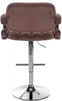 Barhocker Dublin Samt chrom braun Barhocker Dublin Samt chrom braun