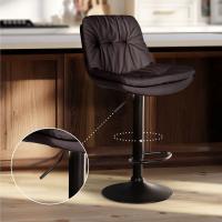 Barhocker Laurel Kunstleder schwarz braun 