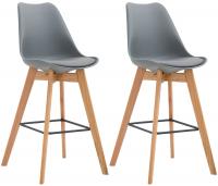 2er Set Barhocker Metz Kunststoff natura grau 2er Set Barhocker Metz Kunststoff natura grau