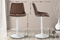 2er Set Barhocker Toni Kunstleder weiß braun 2er Set Barhocker Toni Kunstleder weiß braun