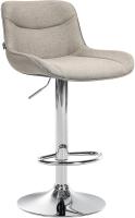 Barhocker Vonore Stoff chrom taupe 