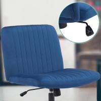 Bürostuhl Kingman Samt blau 