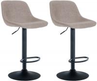 2er Set Barhocker Loft Stoff taupe 2er Set Barhocker Loft Stoff taupe