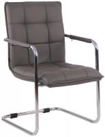2er Set Besucherstühle Gandia Kunstleder chrom grau 2er Set Besucherstühle Gandia Kunstleder chrom grau
