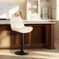 Barhocker Laurel Kunstleder schwarz weiß 
