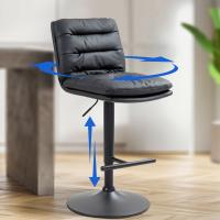 2er Set Barhocker Damar Kunstleder schwarz schwarz 2er Set Barhocker Damar Kunstleder schwarz schwarz