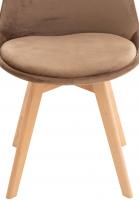 4er Set Stuhl Linares Samt braun 4er Set Stuhl Linares Samt braun