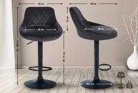 2er Set Barhocker Lazio Samt schwarz dunkelgrau 2er Set Barhocker Lazio Samt schwarz dunkelgrau