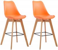 2er Set Barhocker Metz Kunststoff natura orange 2er Set Barhocker Metz Kunststoff natura orange