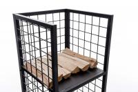 Kaminholzständer Forrest 40x40x120 schwarz 