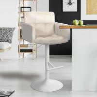 Barhocker Los Angeles Samt weiß creme Barhocker Los Angeles Samt weiß creme
