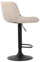 2er Set Barhocker Lentini Stoff schwarz creme 