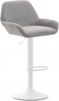 Barhocker Braga Stoff weiß grau Barhocker Braga Stoff weiß grau