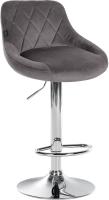 2er Set Barhocker Lazio Samt chrom grau 2er Set Barhocker Lazio Samt chrom grau