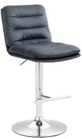 Barhocker Damar Samt chrom dunkelgrau 