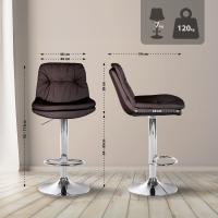 Barhocker Laurel Kunstleder chrom braun 