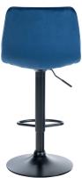 2er Set Barhocker Lex Samt Schwarz blau 2er Set Barhocker Lex Samt Schwarz blau
