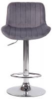 Barhocker Lentini Samt chrom dunkelgrau Barhocker Lentini Samt chrom dunkelgrau