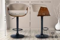 2er Set Barhocker Vestal Stoff walnuss/creme 2er Set Barhocker Vestal Stoff walnuss/creme