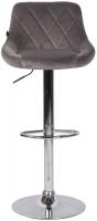 Barhocker Lazio Samt chrom grau Barhocker Lazio Samt chrom grau