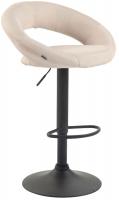 Barhocker Olinda Stoff schwarz creme Barhocker Olinda Stoff schwarz creme