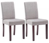 2er Set Esszimmerstuhl Ina Stoff cappuccino hellgrau 2er Set Esszimmerstuhl Ina Stoff cappuccino hellgrau
