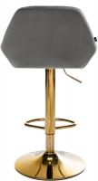 2er Set Barhocker Braga Gold Samt grau 