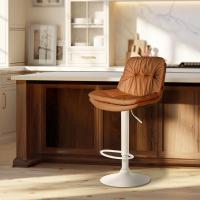 Barhocker Laurel Kunstleder weiß hellbraun Barhocker Laurel Kunstleder weiß hellbraun