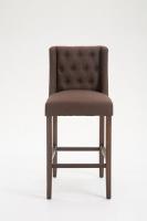Barhocker Cassandra Stoff Antik-dunkel braun 