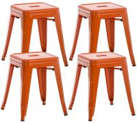 4er Set Hocker Armin orange 4er Set Hocker Armin orange