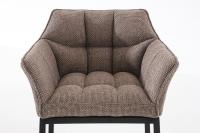 Barhocker Damaso B Stoff mit 4-Fuß Gestell terrabraun 