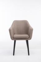 Besucherstuhl Utrecht Stoff Schwarz (eiche) taupe 