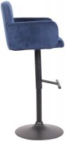 Barhocker Los Angeles Samt schwarz blau 