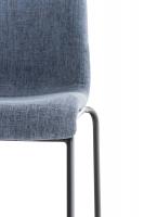 Barhocker Hoover Stoff 4-Fuß Gestell schwarz blau Barhocker Hoover Stoff 4-Fuß Gestell schwarz blau
