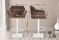 Barhocker Damaso W Samt braun 
